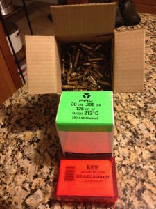 300 AAC Blackout reloading supplies